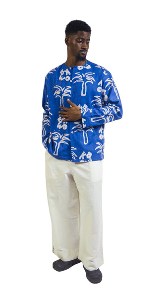 ATO Long Sleeve Shirt with Takum Collar (Available in Multiple Colours)