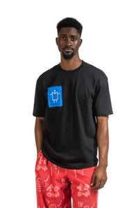Monogram Patch Tshirt with Large Stick Figure