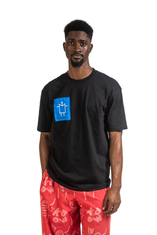 Monogram Patch Tshirt with Large Stick Figure