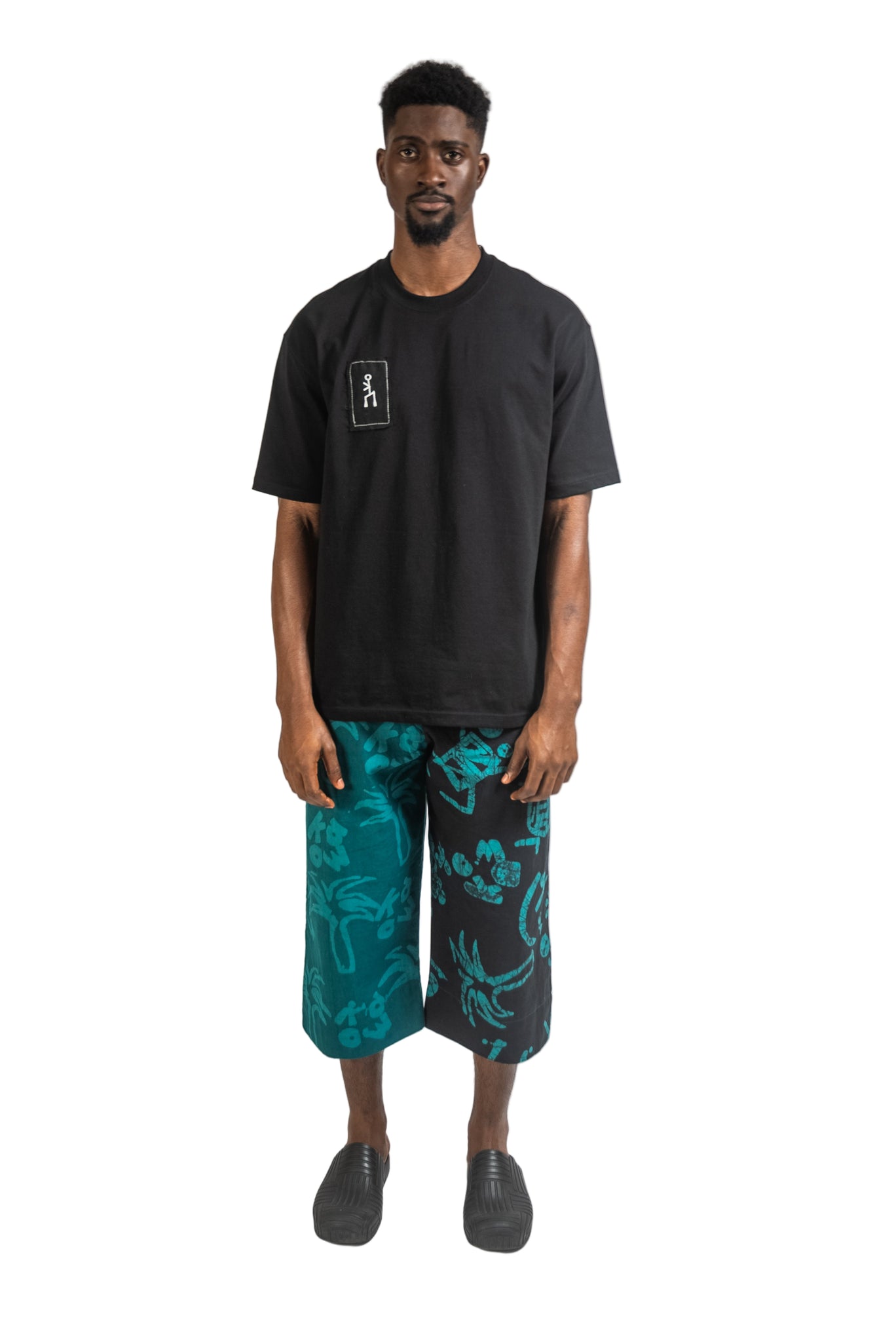 ATO Culottes in Half and Half Green Cacophony