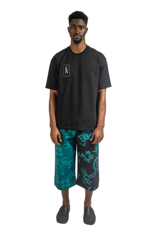 ATO Culottes in Half and Half Green Cacophony
