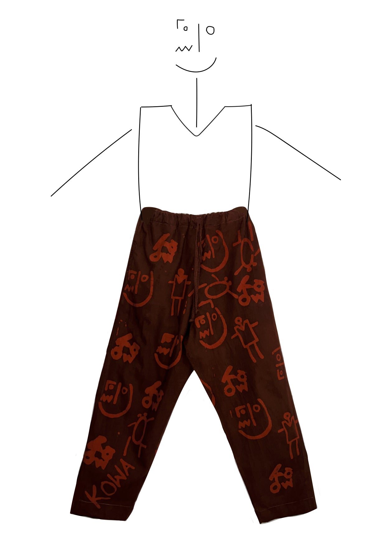 Trousers- Cacophony- brown and orange