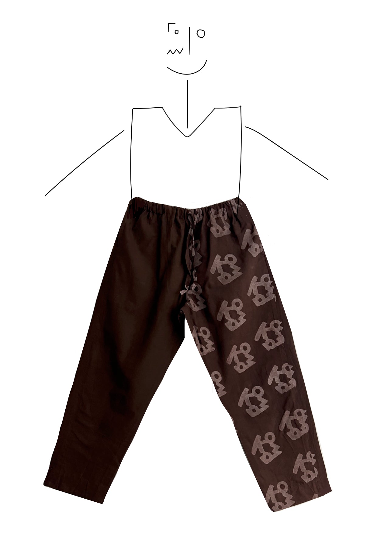 Trousers- Brown Half and Half