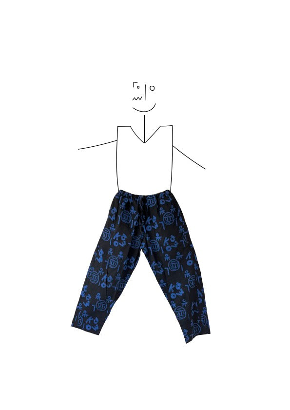 Trousers- Black and blue ABUO