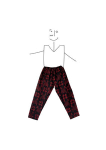 Trousers- Black and red ABUO