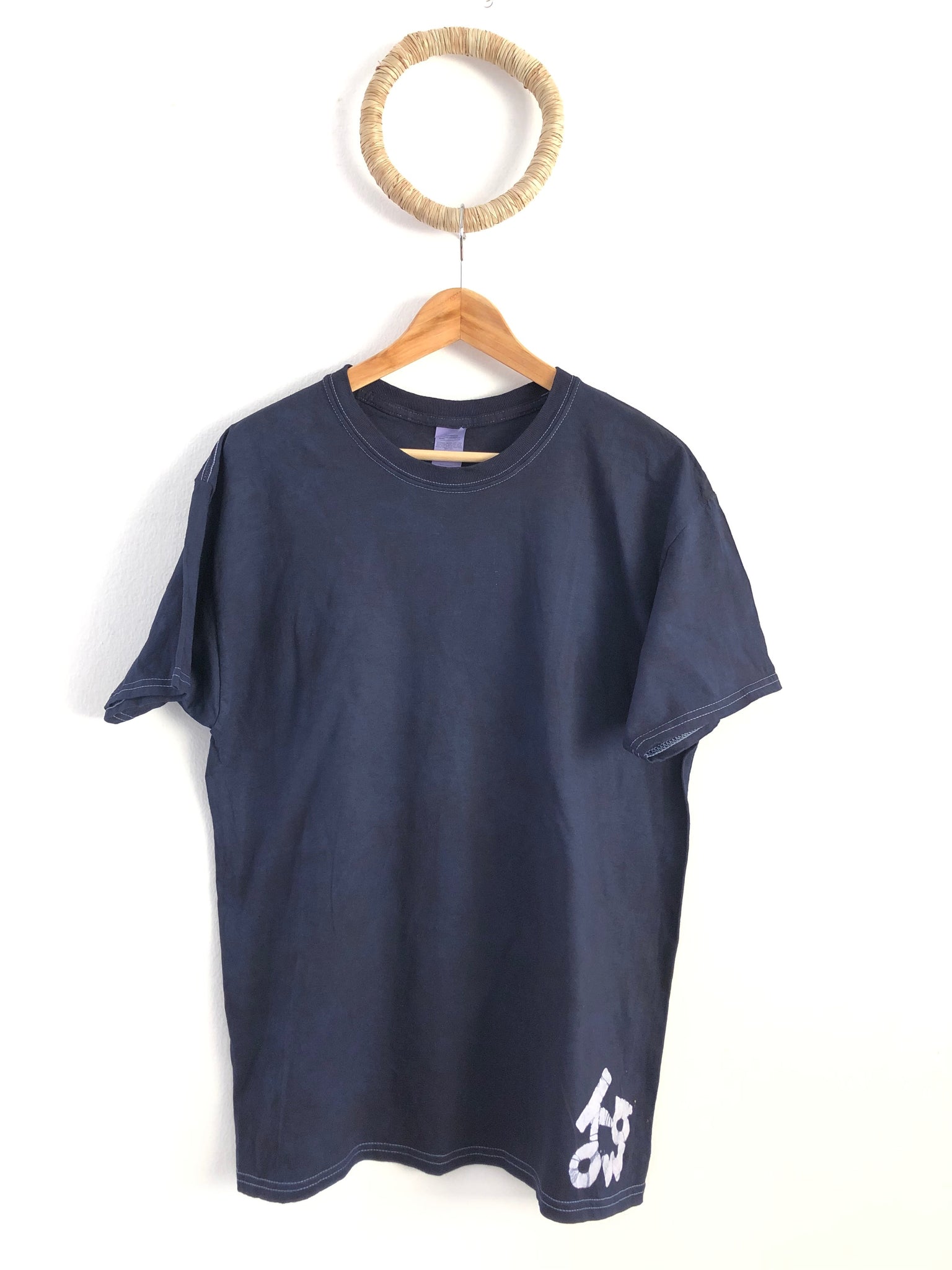 Short Sleeve Indigo- Dyed Tshirt