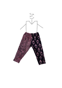 Trousers- Half and Half Indigo and pink