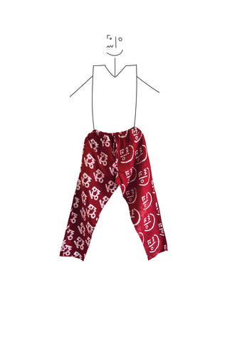 Trousers- red kowa stickface