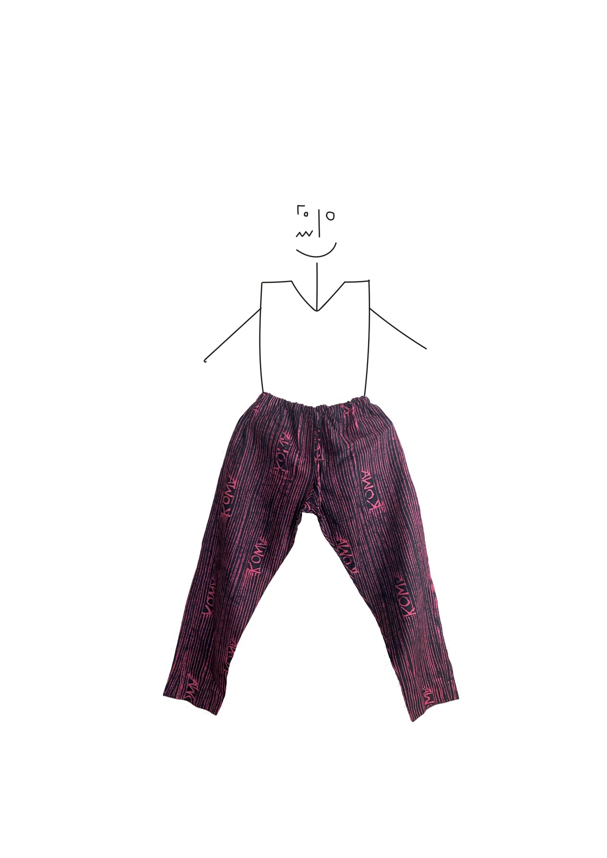 Trousers- Indigo and pink Kowa lines
